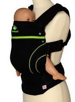 BlackLine Green baby carrier in black 