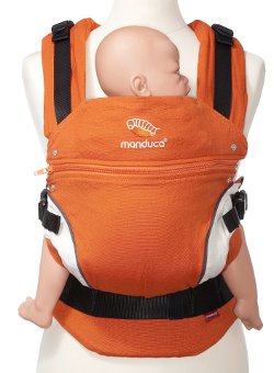 Orange baby carrier